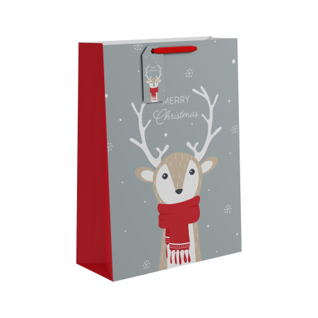 Merry Christmas Reindeer Gift Bag (Extra Large)