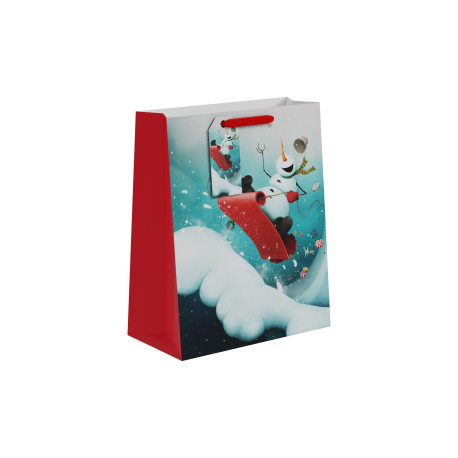 Sledging Snowman Gift Bag (Large)