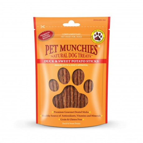 Pet Munchies Duck And Sweet Pot Dental Stick 90g