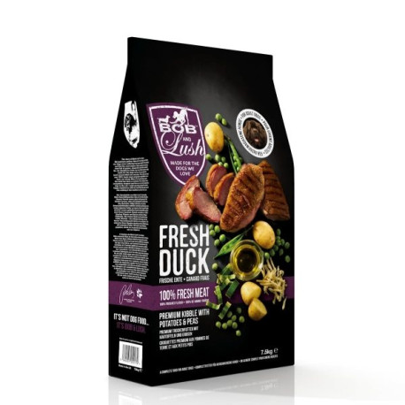 Bob and Lush Grain-free Adult Dry Dog Food - Duck 7.5kg