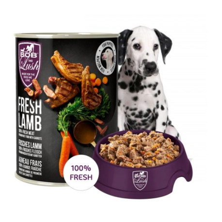 Bob and Lush Grain-free Puppy Wet Dog Food in Tin - Lamb 6x200g