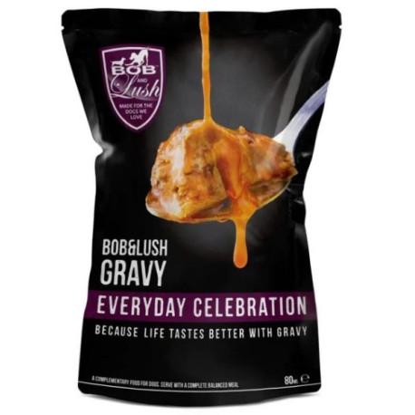 Bob and Lush Gravy Wet Dog Food in Pouches 16x85ml