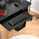 Computer Desk Office PC Table Workstation with Keyboard Tray, CPU Shelf, Drawers, Sliding Scanner Shelf, Black