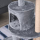 PawHut 104 cm Cat Tree, Cat Condo Tree Tower, Cat Activity Centre with Scratching Posts, Plush Perch, Hanging Ball - Grey