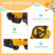 3 in 1 Ride-On Excavator, Bulldozer, Road Roller, with Music, Anti-Roll Device, for Ages 18-48 Months - Yellow