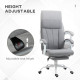 Vinsetto Office Chair, Ergonomic Desk Chair, Fabric Work Study Chair with 155° Reclining Back and Footrest, Adjustable Height an