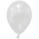 White Metallic Round Shape Latex Balloon - 5 inch (Pk 100)