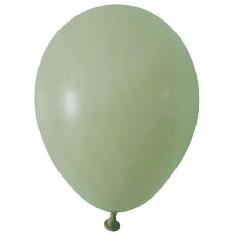 Sage Green Round Shape Latex Balloon - 5 inch (Pk 100)