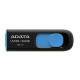 ADATA 64GB UV128 USB 3.0 Memory Pen, Retractable, Capless, Black &amp; Blue