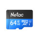 Netac P500 64GB MicroSDXC Card with SD Adapter, U1 Class 10, Up to 90MB/s