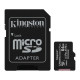 Kingston 64GB Canvas Select Plus Micro SD Card with SD Adapter, UHS-I Class 10 with A1 App Performance