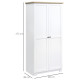 172cm Kitchen Cupboard, Freestanding Storage Cabinet with Doors and Shelves, Modern 2-Door Kitchen Pantry Cupboard for Dining Ro