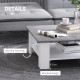 Square Coffee Table, Wooden Coffee Table with Storage, Cocktail Center Tea Table for Home Office, 80W x 80D x 31.5Hcm, Grey and 