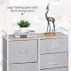 5 Drawer Linen Basket Storage Unit Home Organisation w/ Shelf Handles Metal Frame Adjustable Feet Hallway Home Dresser Grey