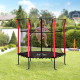 5.4 FT/ 64 Inch Kids Trampoline With Enclosure Net Mini Indoor Outdoor Trampolines for Child Toddler Age 3- 10 Years Red