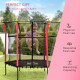 5.4 FT/ 64 Inch Kids Trampoline With Enclosure Net Mini Indoor Outdoor Trampolines for Child Toddler Age 3- 10 Years Red