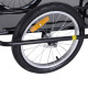 Bike Cargo Trailer Bicycle Cargo Storage Cart w/ Hitch Cycling Camping Luggage Storage Carrier Transport Steel Black