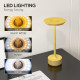 Cordless Table Lamp, Touch LED Desk Lamp with 4000mAh Rechargeable Battery, 3 Colour, for Bedroom Living Room, Gold Tone