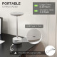 Cordless Table Lamp, Touch LED Desk Lamp with 4000mAh Rechargeable Battery, 3 Colour, for Bedroom Living Room, Silver