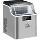 3.2L Compact Ice Machine, with LCD Screen and Accessories - Silver-Tone