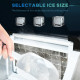 3.2L Compact Ice Machine, with LCD Screen and Accessories - Silver-Tone