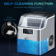 3.2L Compact Ice Machine, with LCD Screen and Accessories - Silver-Tone