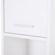 Bathroom Floor Storage Cabinet Slim Tallboy w/ Door Cupboard &amp; Shelves For Living Room, Bedroom, Hallway White