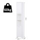 Bathroom Floor Storage Cabinet Slim Tallboy w/ Door Cupboard &amp; Shelves For Living Room, Bedroom, Hallway White