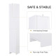 Bathroom Floor Storage Cabinet Slim Tallboy w/ Door Cupboard &amp; Shelves For Living Room, Bedroom, Hallway White