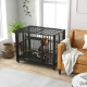 PawHut 43&quot; Heavy Duty Dog Crate, Foldable Dog Cage, with Openable Top, Locks, Removable Tray, Wheels - Black