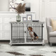 PawHut Indoor Dog Crate Furniture, Side End Table, with Soft Washable Cushion, Lockable Doors, for Large Dogs