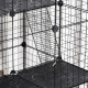 PawHut Pet Playpen DIY Small Animal Cage Enclosure Metal Wire Fence 39 Panels with 3 Doors 2 Ramps for Kitten Bunny Chinchilla P