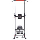 Multifunction Power Tower Home Workout Dip Station w/ Sit-up Bench Push-up Bars and Tension Ropes Fitness Equipment Office Gym T