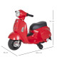 Vespa Licensed 6V Kids Electric Motorbike Ride On Motorcycle  Battery Powered for 18-36 Months with Horn Headlight Red