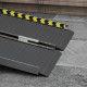 Wheelchair Ramp, 122L x 73Wcm, 272KG Capacity, Folding Aluminium Threshold Ramp with Non-Skid Surface, Transition Plates Above a