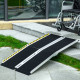 Wheelchair Ramp, 152L x 73Wcm, 272KG Capacity, Folding Aluminium Threshold Ramp with Non-Skid Surface, Transition Plates Above a