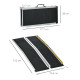 Wheelchair Ramp, 152L x 73Wcm, 272KG Capacity, Folding Aluminium Threshold Ramp with Non-Skid Surface, Transition Plates Above a