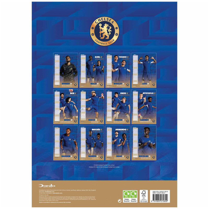 Uilas Chelsea FC A3 Calendar 2024 TM03025 Sports Product Brand