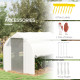 Outsunny 3 x 2(m) Walk-in Polytunnel Greenhouse, Zipped Roll Up Sidewalls, Mesh Door, 6 Mesh Windows, Tunnel Warm House Tent wit