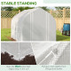 Outsunny 3 x 2(m) Walk-in Polytunnel Greenhouse, Zipped Roll Up Sidewalls, Mesh Door, 6 Mesh Windows, Tunnel Warm House Tent wit