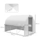 Outsunny 3 x 2(m) Walk-in Polytunnel Greenhouse, Zipped Roll Up Sidewalls, Mesh Door, 6 Mesh Windows, Tunnel Warm House Tent wit