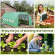 Outsunny Polytunnel Greenhouse Walk-in Grow House Tent with Roll-up Sidewalls, Zipped Door and 12 Windows, 6x3x2m Green