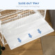 PawHut Large Bird Cage Budgie Cage for Finch Canaries Parakeet with Rolling Stand, Slide-out Tray, Storage Shelf, Food Container