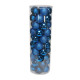 48 Blue Baubles in Matt, Shiny &amp; Glitter Finish (10cm)