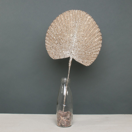 Champagne Glitter Palm Spear Stem