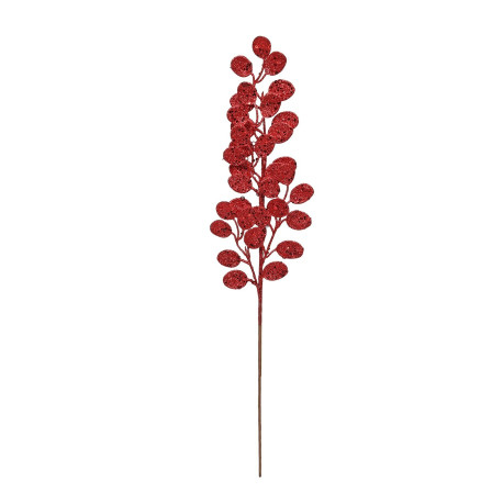 Red Glitter Eucalyptus Stem (H61cm)