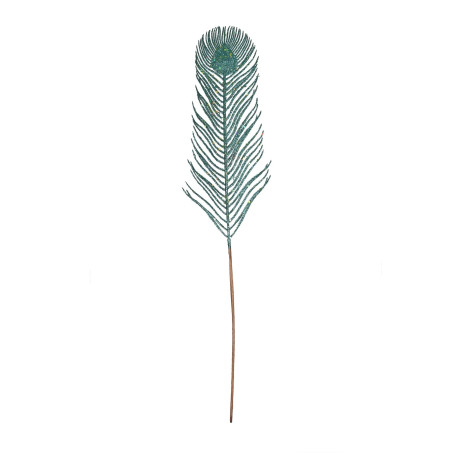 Peacock Glitter Feather Stem (H67cm)