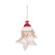 Christmas Burgundy and Pink Velvet Lady Snowman Hanger