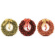 Tinsel Christmas Wreath with Bells (Assorted)