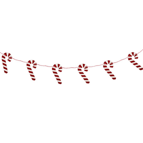 Wooden Candy Cane Bunting (1.5m)